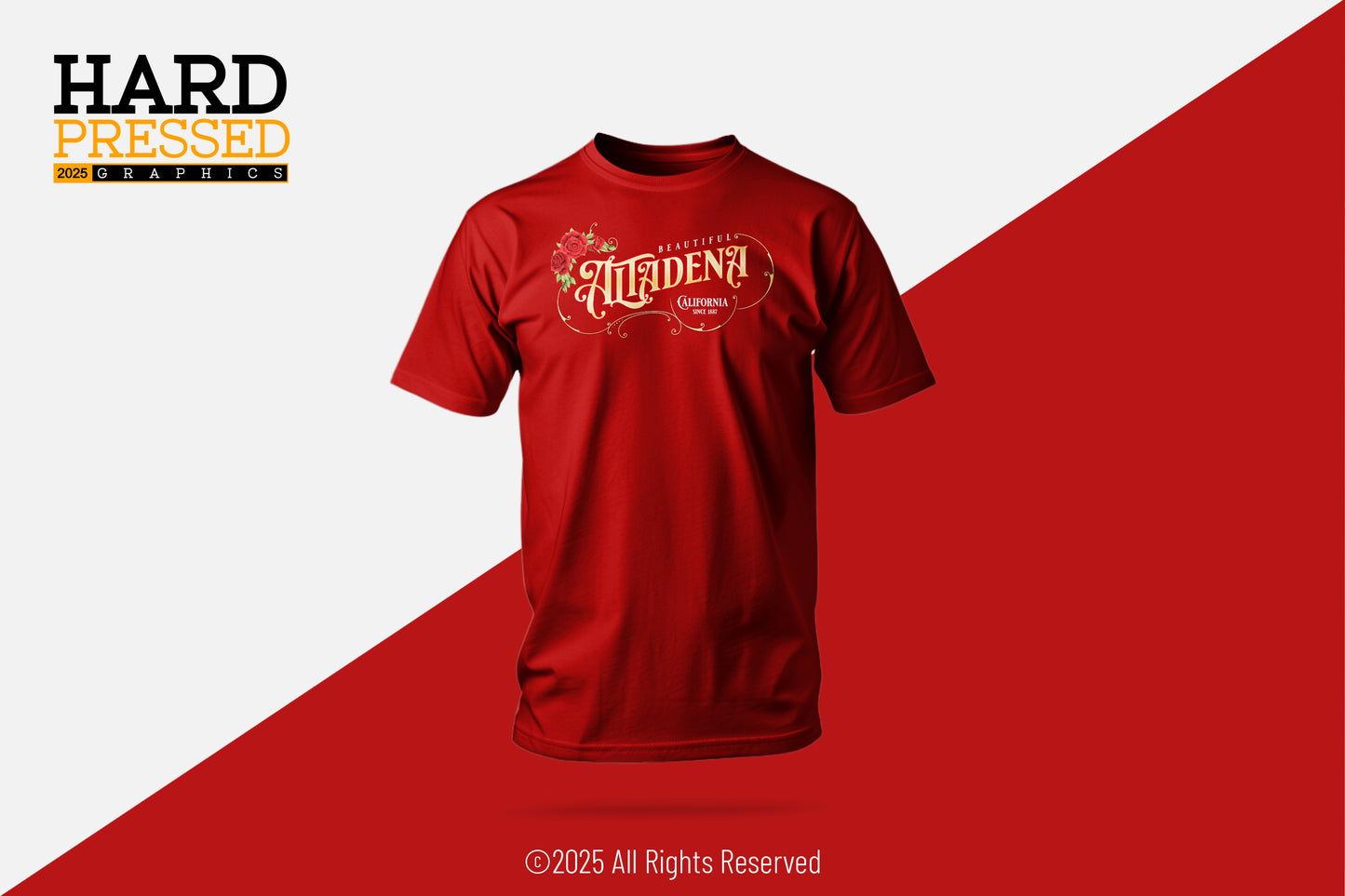 Altadena (Red & Floral) T-Shirt
