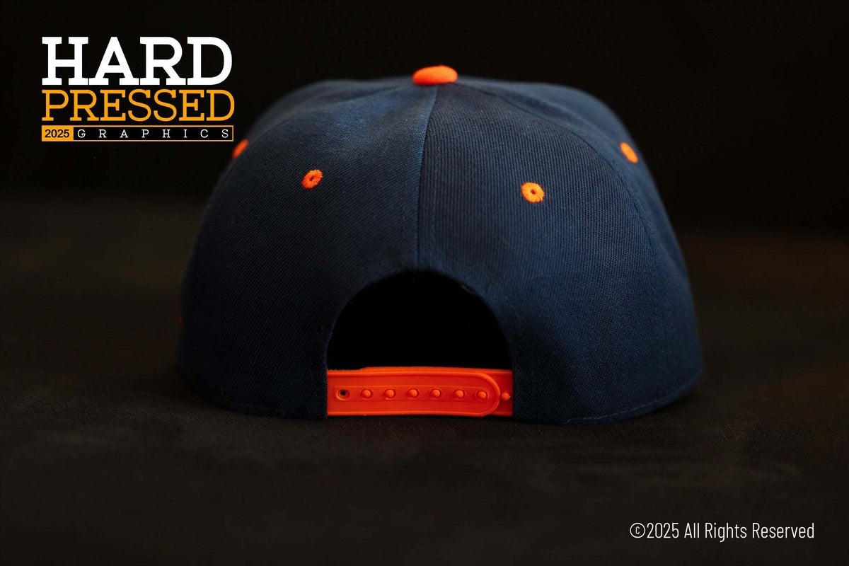blue altadena hat with orange rim and 626 on side