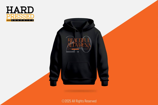 black 2.0 Altadena hoodie with loading bar design