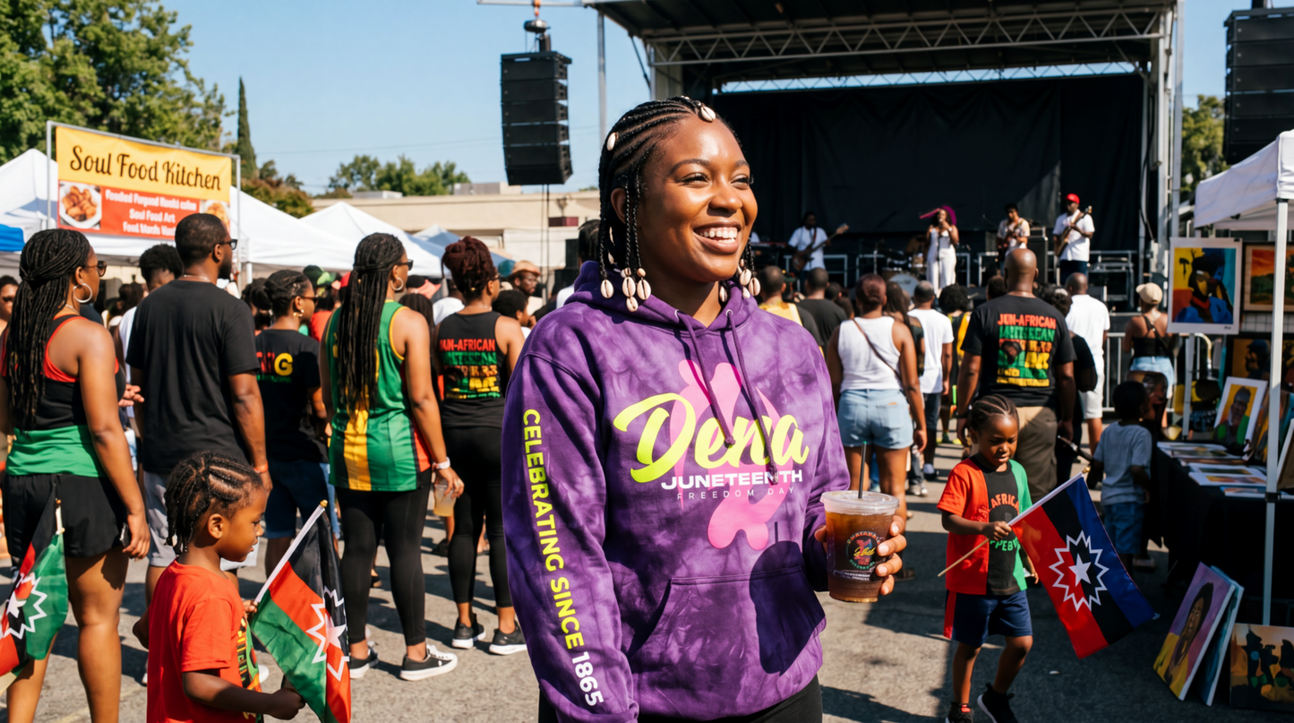 Juneteenth Neon & Tie Hoodies