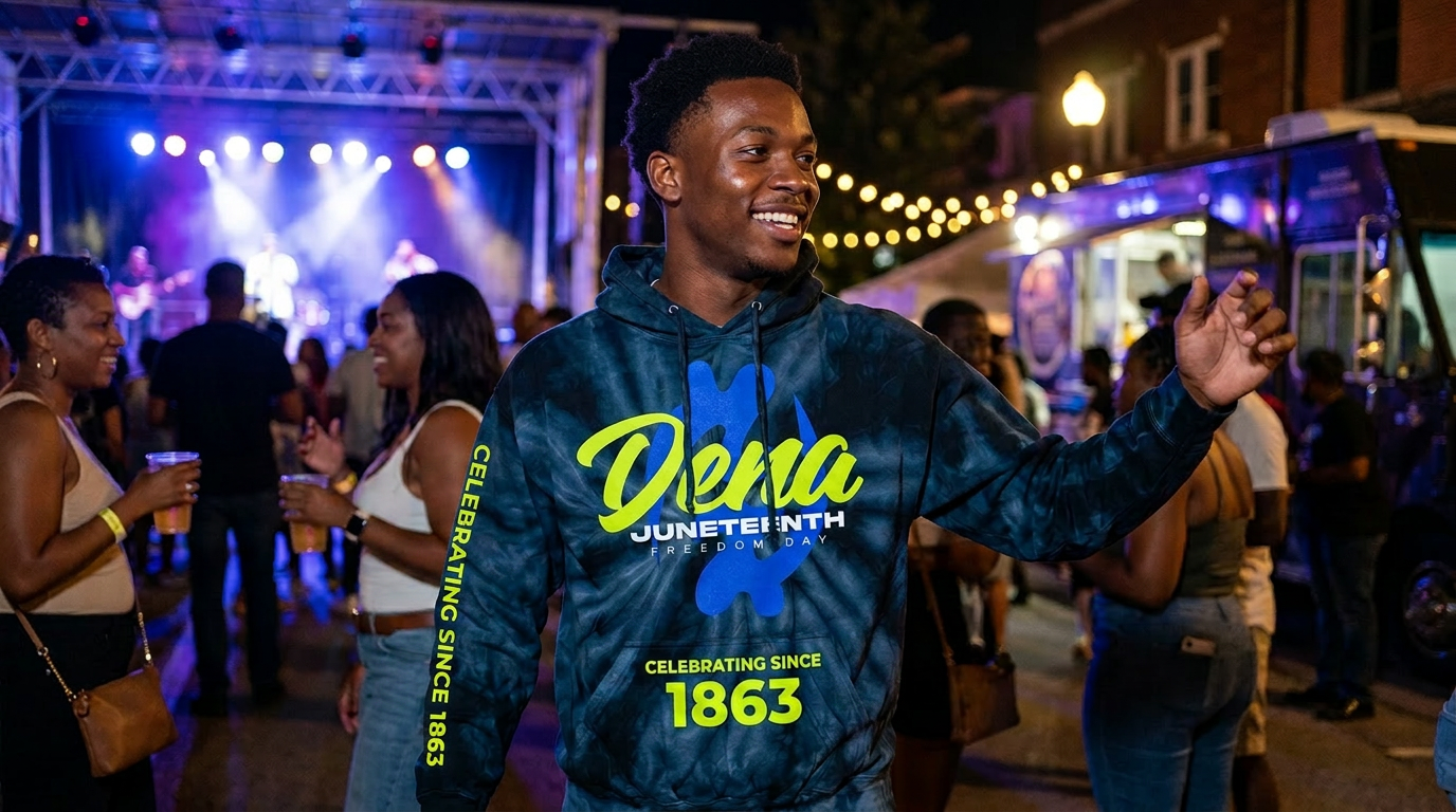 Juneteenth Neon & Tie Hoodies