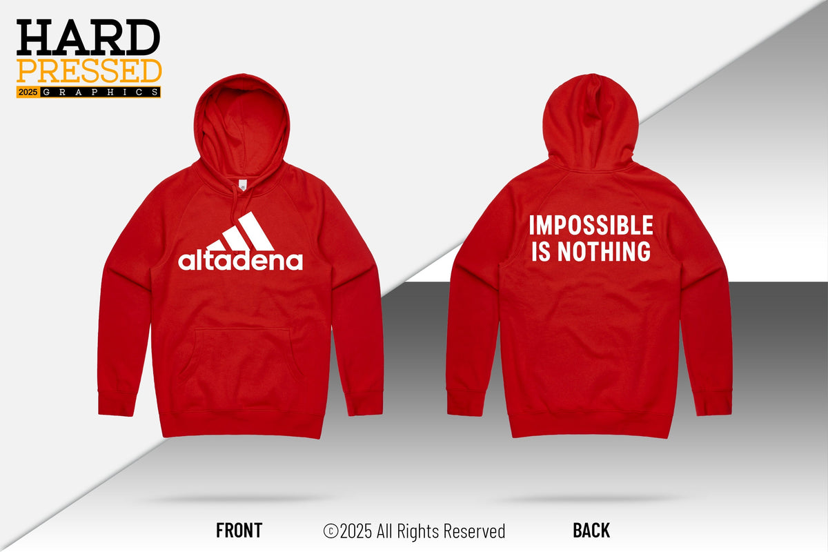 Altadena Flip Reflective Hoodie with front and back print