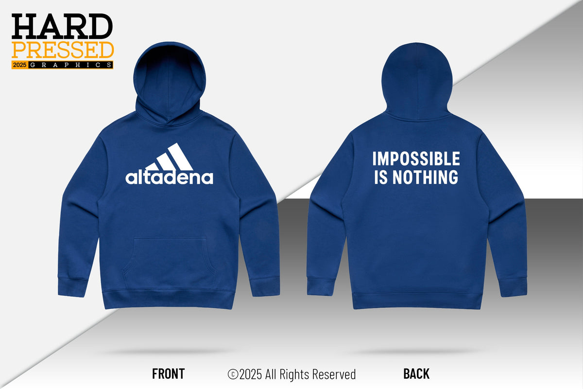 Altadena Flip Reflective Hoodie with front and back print