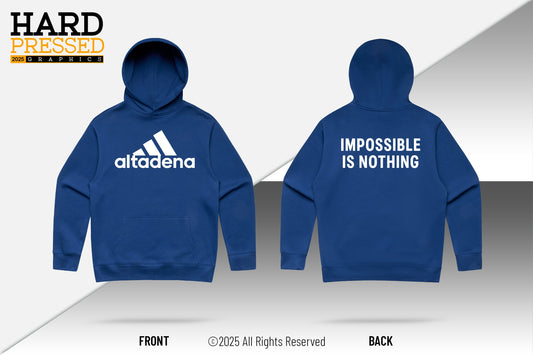 Altadena Flip Reflective Hoodie with front and back print