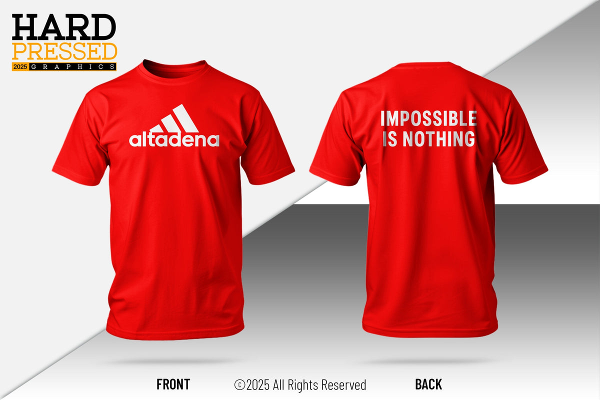 Altadena Flip limited edition reflective cotton t-shirt with Dena and Just Rebuild It text