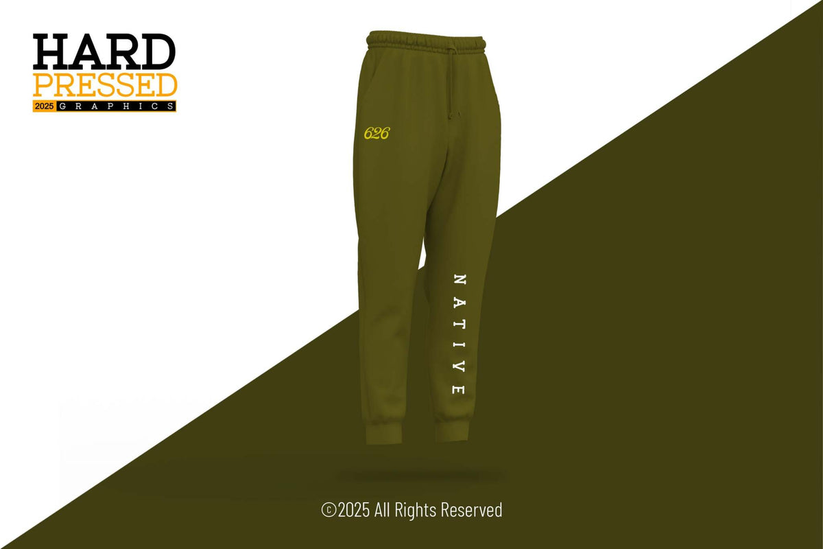 Altadena Native army green sweatsuit available in sizes Small to 3X
