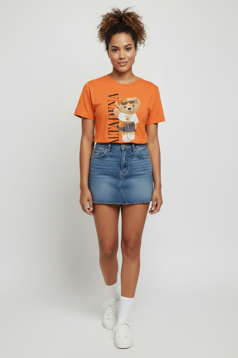 Altadena She Bear T-shirt with fluffy bear graphic