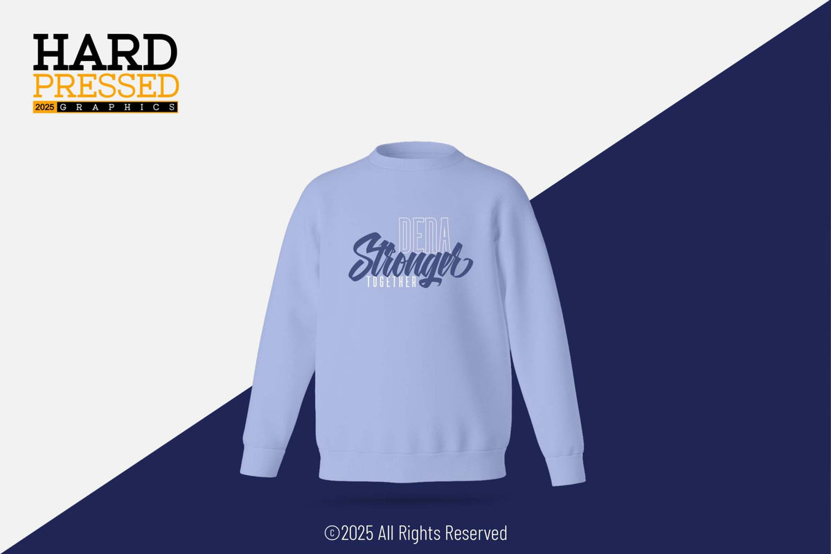 Gray Dena Stronger Sweater hoodie with front text