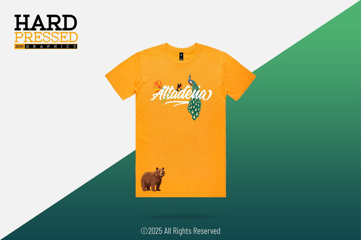 Wildlife Series T-Shirt featuring butterfly poppy flower peacock and bear