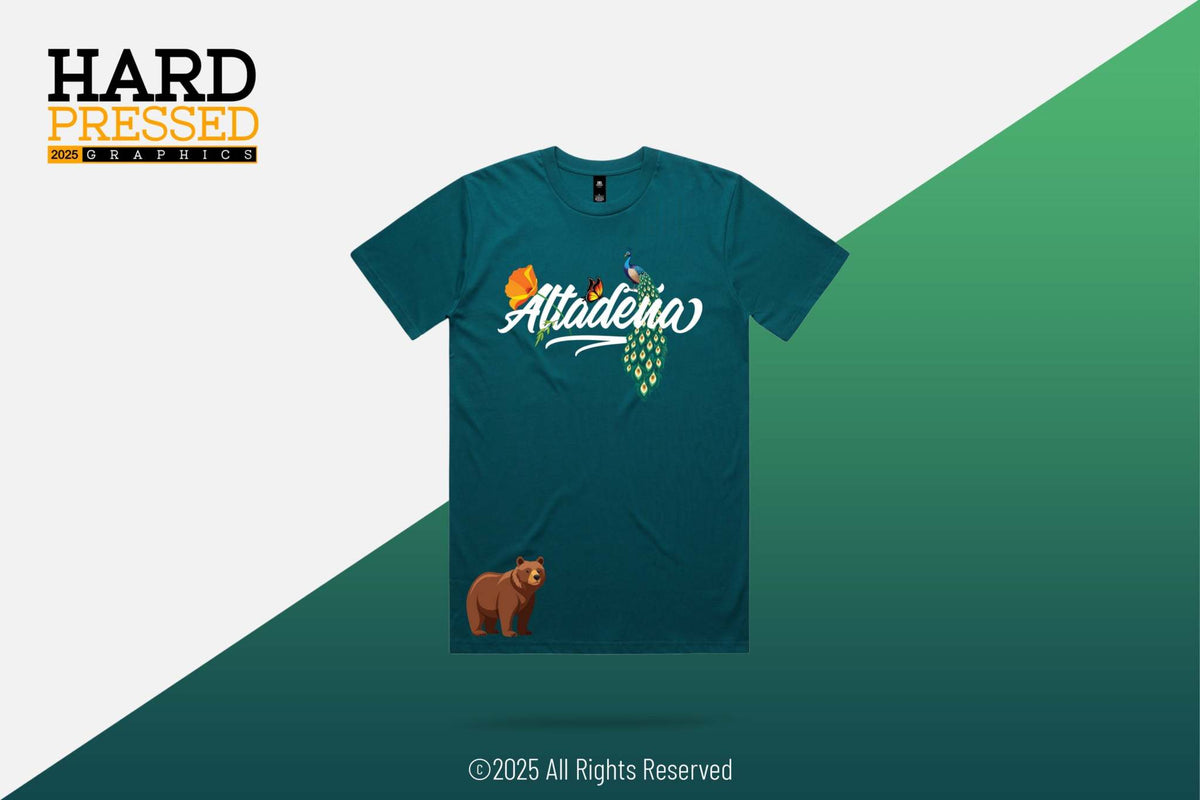 Wildlife Series T-Shirt featuring butterfly poppy peacock and bear
